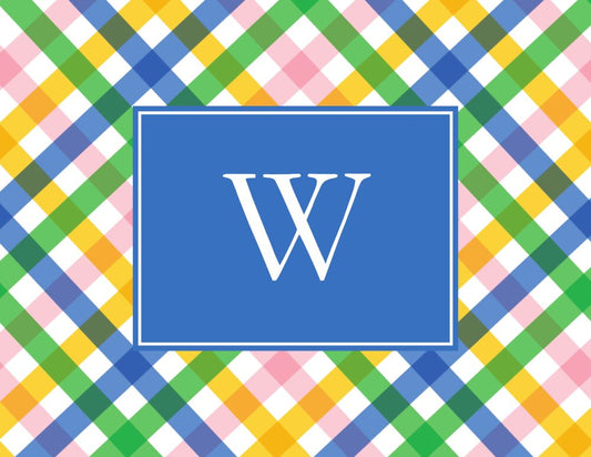 Bright Plaid Folded Note