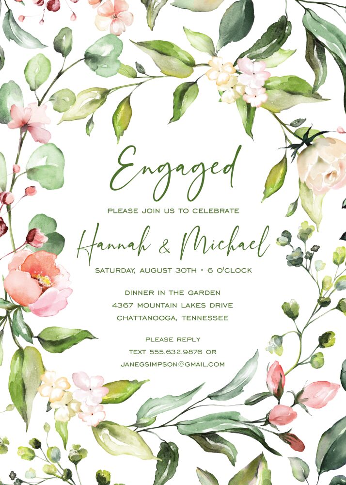 Blush Garden Invitation
